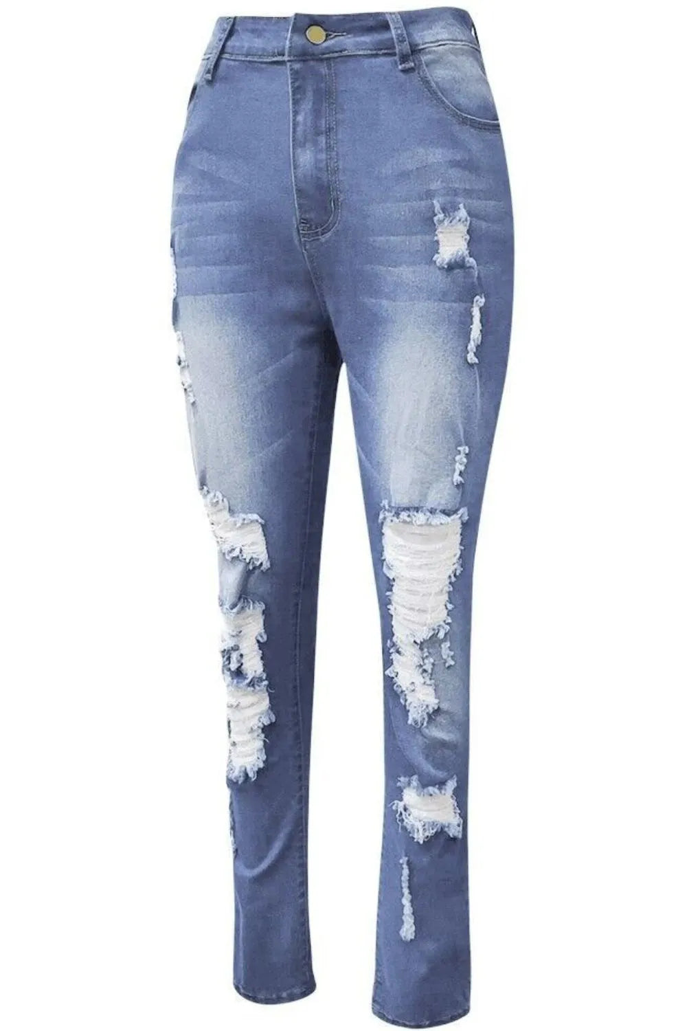 Distressed Skinny Jeans Plus Size