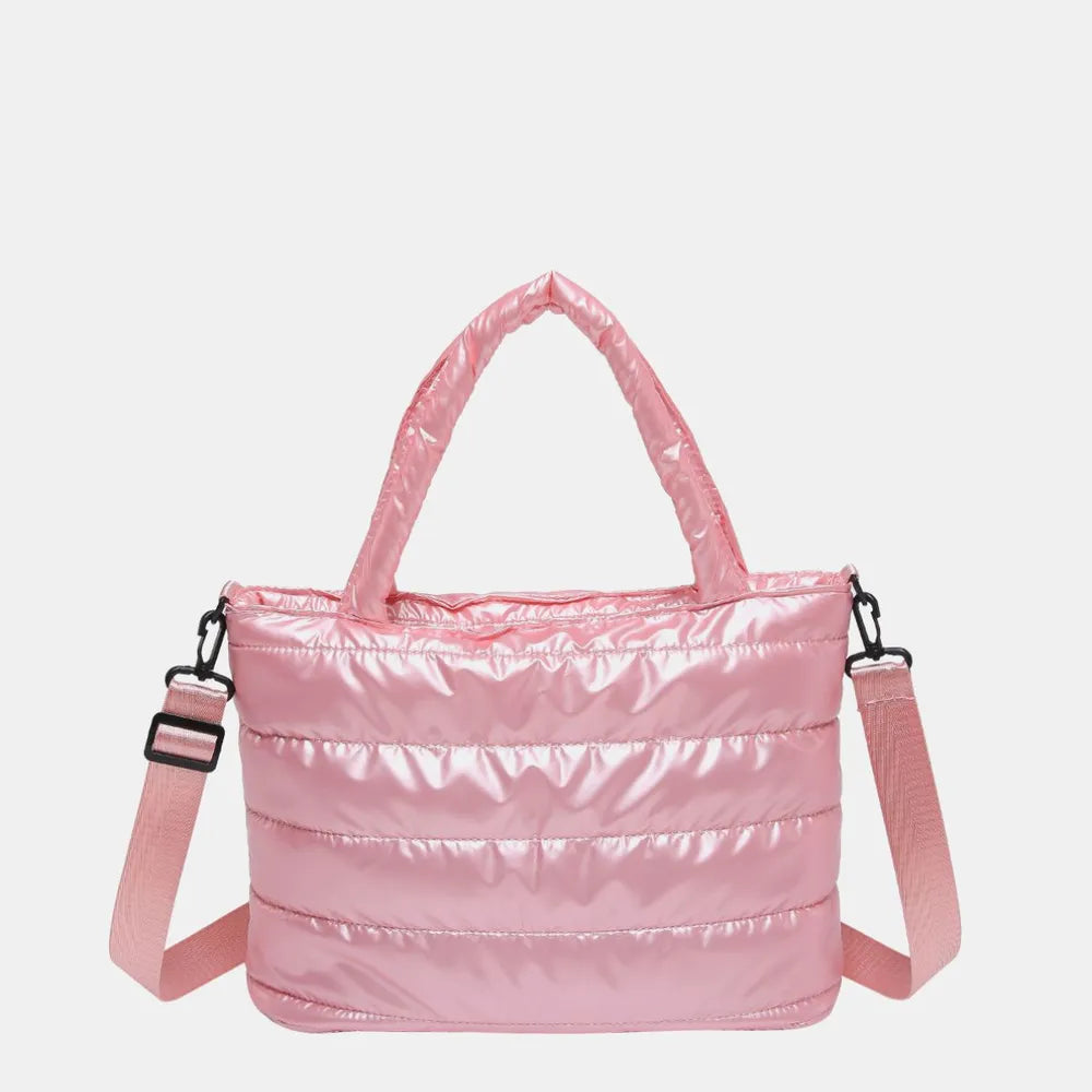 Puffer Crossbody Tote Bag