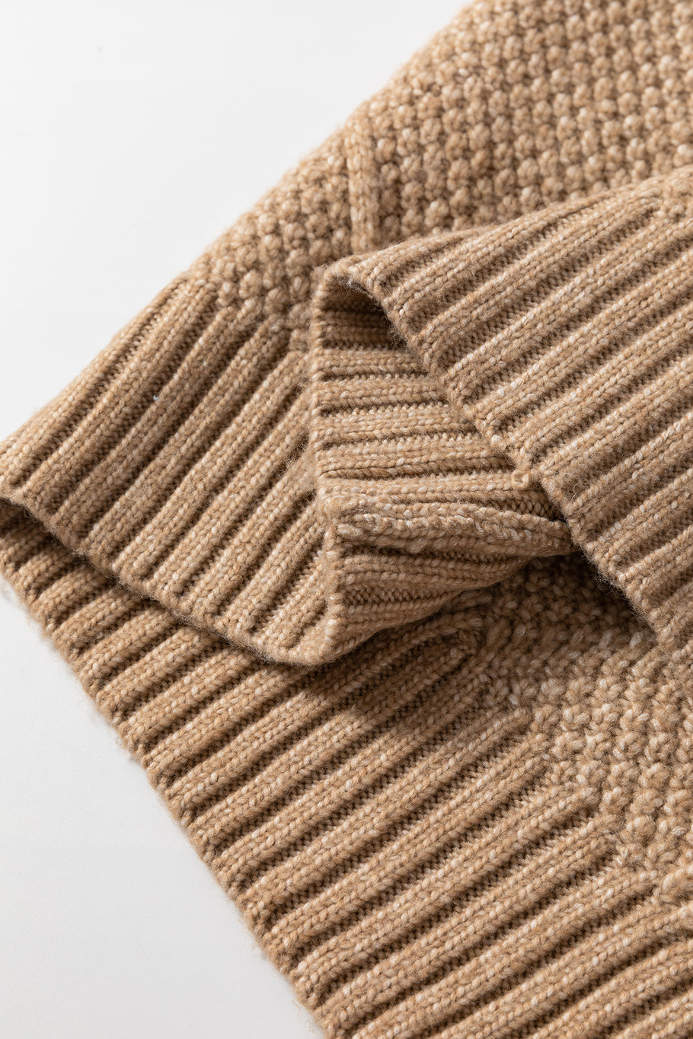 Cable Knit Drop Shoulder Sweater Dress