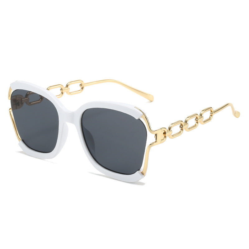 Metal Hollow Brushed Sunglasses