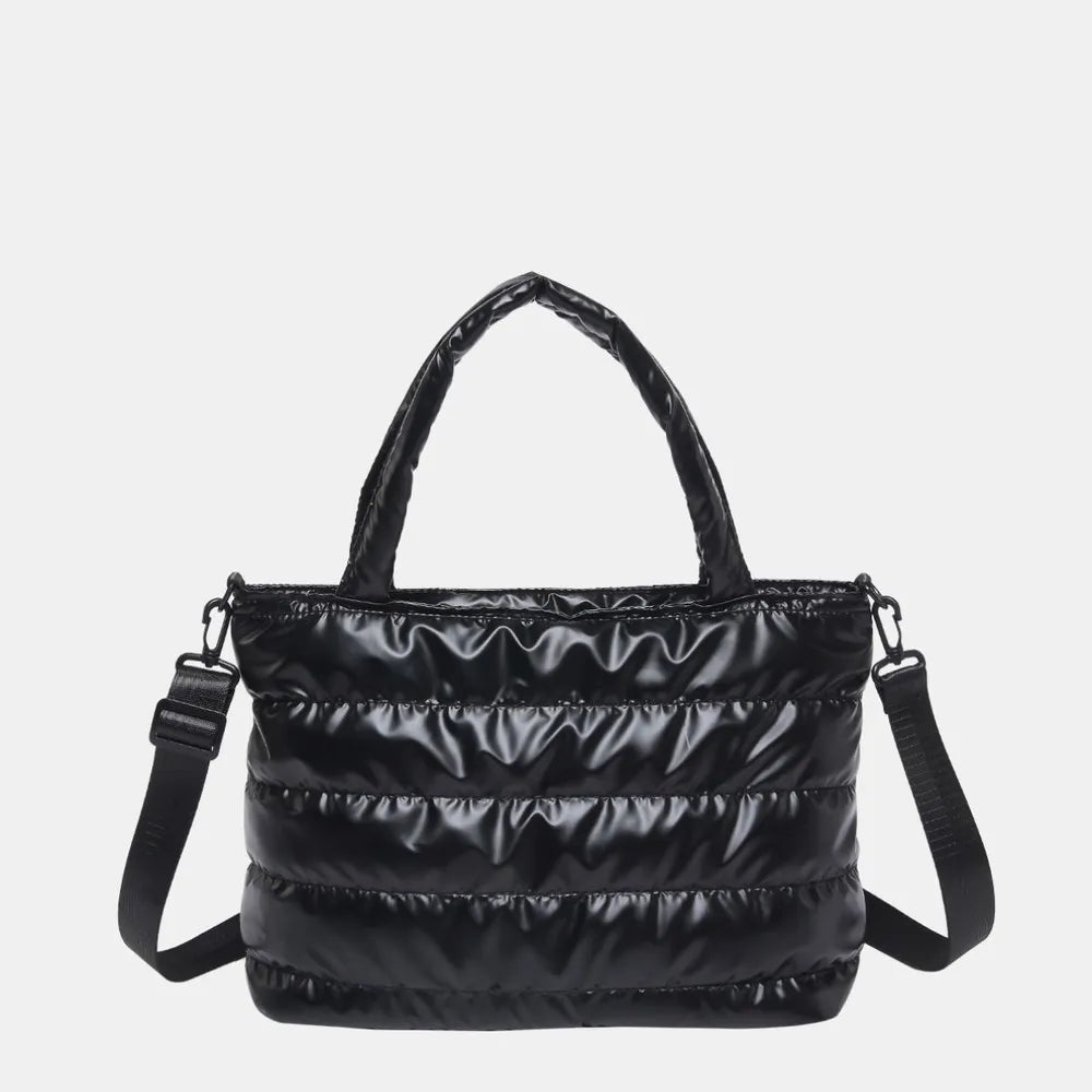 Puffer Crossbody Tote Bag
