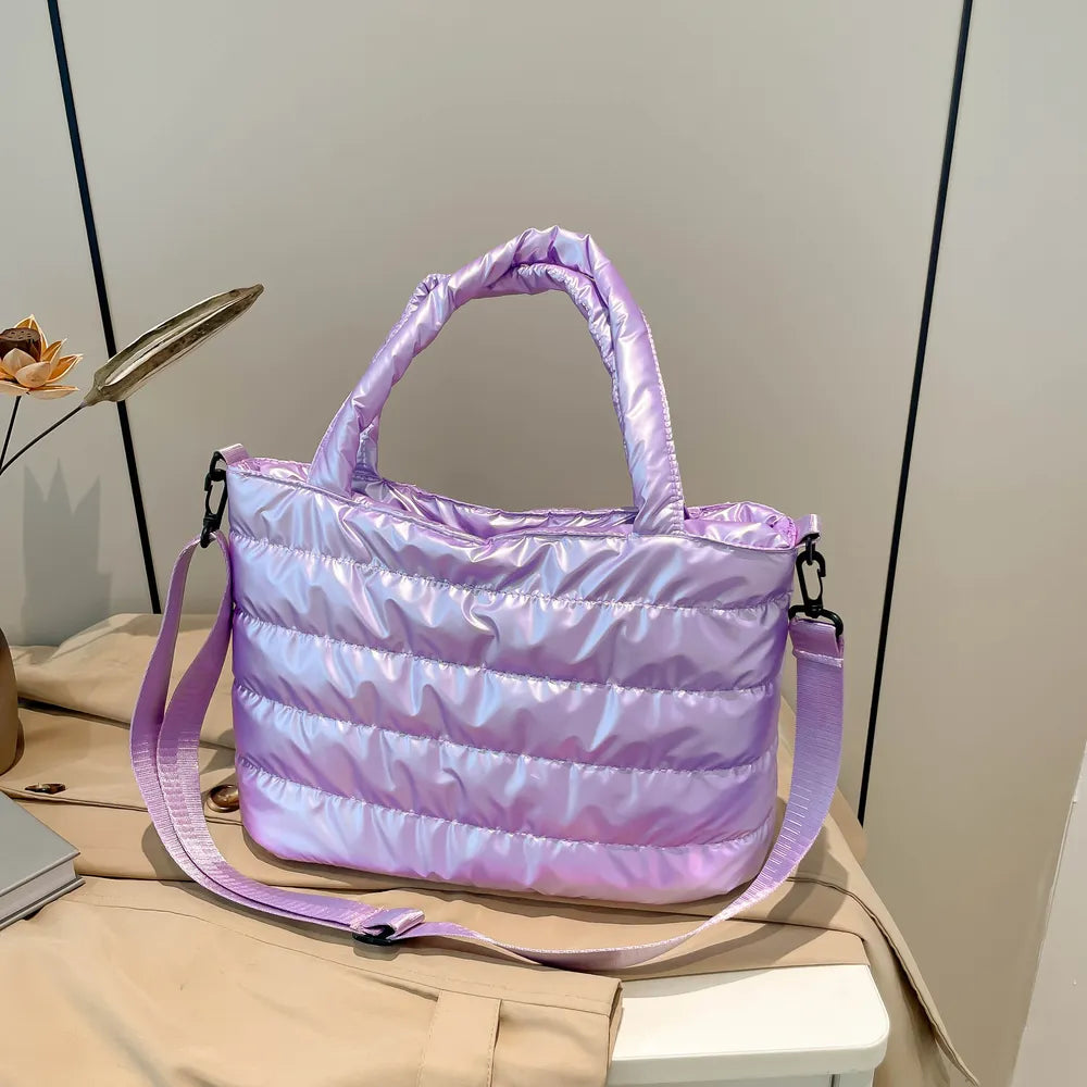 Puffer Crossbody Tote Bag
