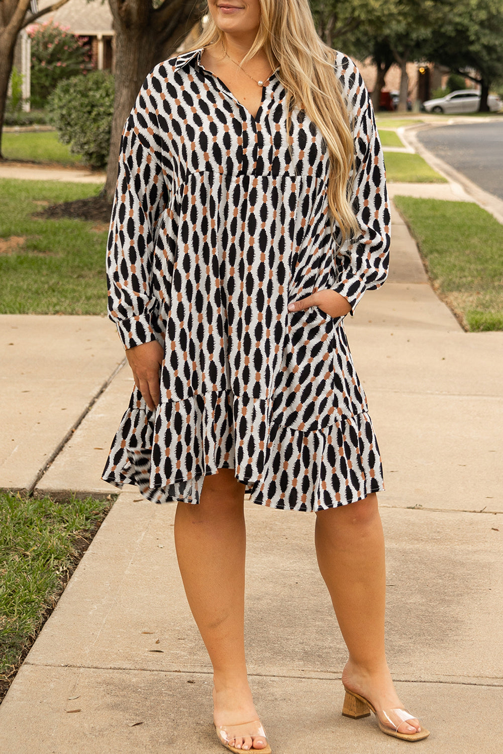 Flirty Girl Print Mini Dress