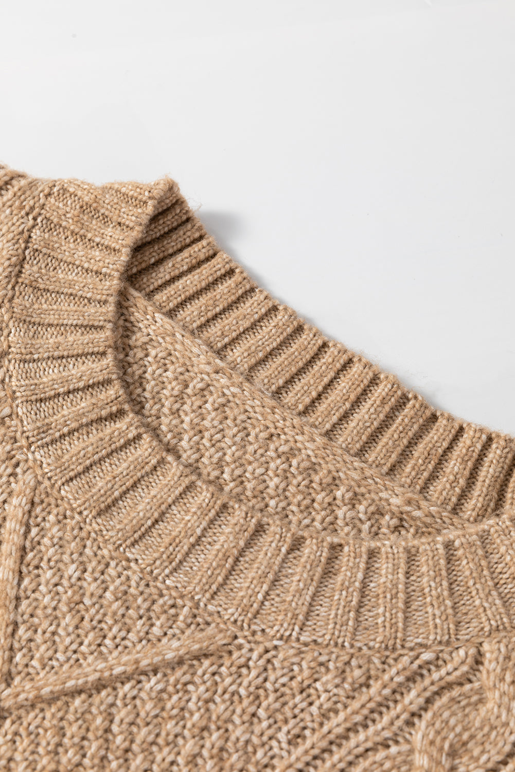 Cable Knit Drop Shoulder Sweater Dress
