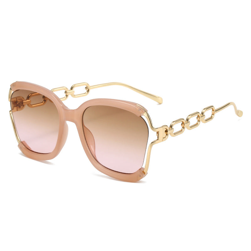Metal Hollow Brushed Sunglasses