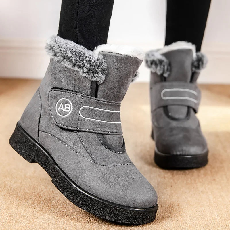 Faux Fur Plush Ankle Botas
