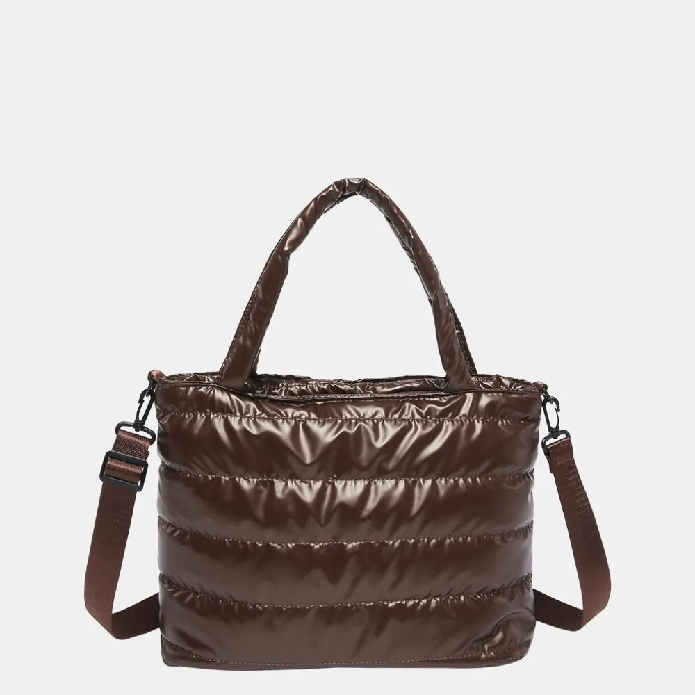 Puffer Crossbody Tote Bag
