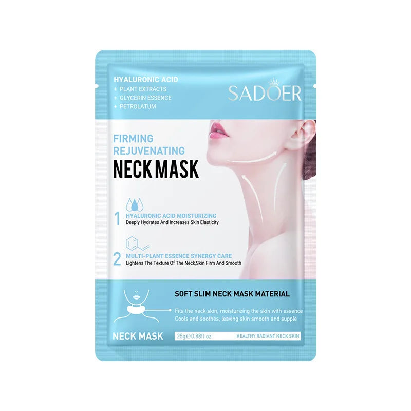 10pcs SADOER Hyaluronic Acid and Collagen Firming Neck Masks