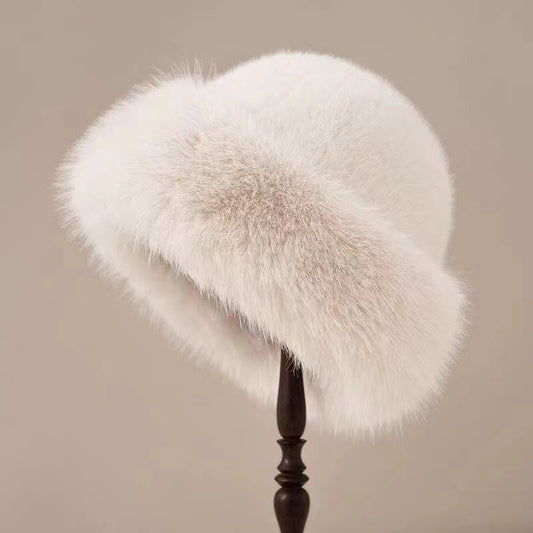 Mongolian faux mink fur hat