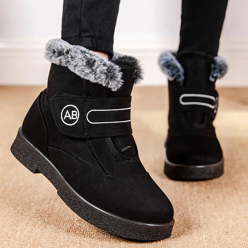 Faux Fur Plush Ankle Botas