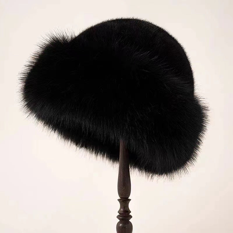 Mongolian faux mink fur hat