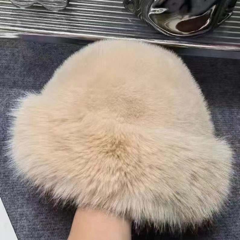Mongolian faux mink fur hat