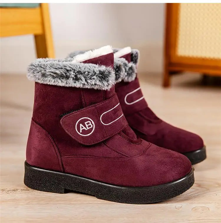 Faux Fur Plush Ankle Botas