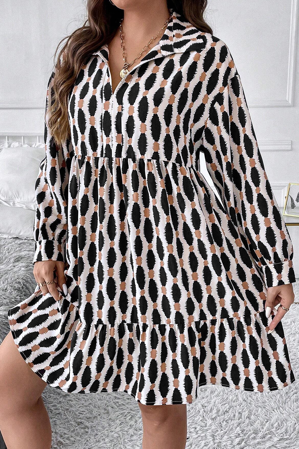 Flirty Girl Print Mini Dress