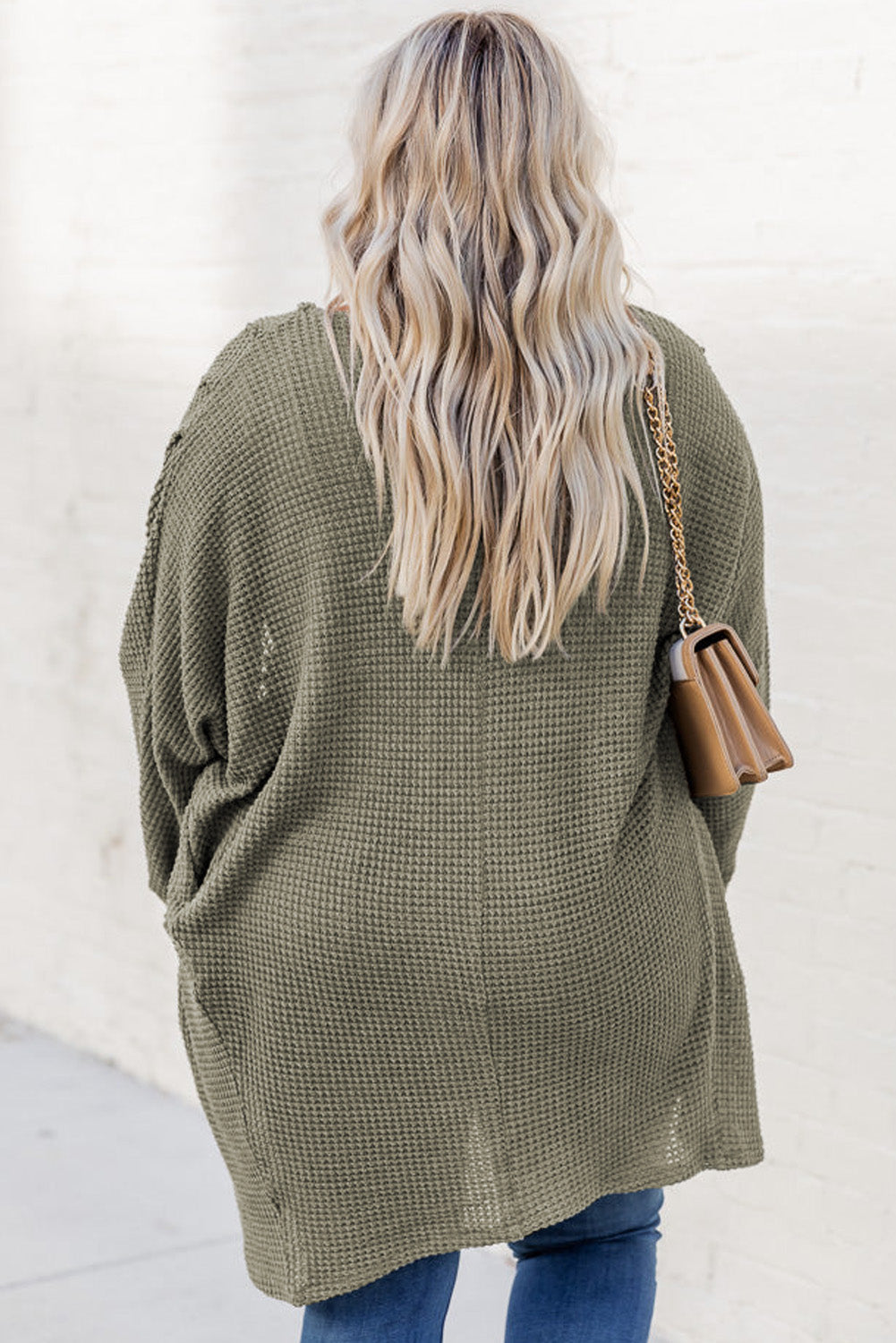 Seagrass Waffle Knit Cardigan