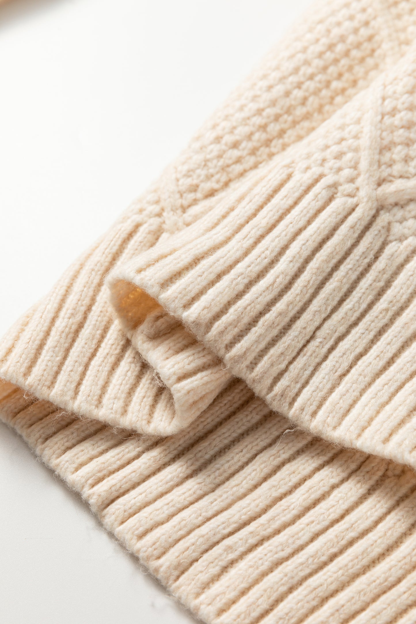 Cable Knit Drop Shoulder Sweater Dress